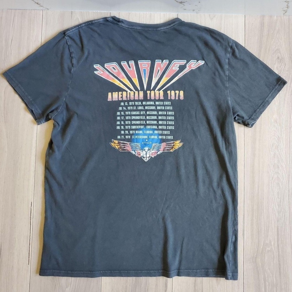 Wrangler Journey Shirt Mens L Gray American Tour 1979 Concert Graphic Band‎ Tee